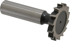 Interstate - 1-1/4" Diam x 3/16" Face Width, Cobalt, 14 Teeth, Shank Connection Woodruff Keyseat Cutter - Uncoated, 2-3/16" OAL x 1/2" Shank, Staggered Teeth, ANSI 610, Old Standard 19 - Americas Industrial Supply