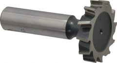Interstate - 1-1/4" Diam x 1/4" Face Width, Cobalt, 14 Teeth, Shank Connection Woodruff Keyseat Cutter - Uncoated, 2-1/4" OAL x 1/2" Shank, Staggered Teeth, ANSI 810, Old Standard 21 - Americas Industrial Supply