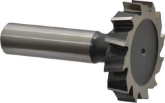 Interstate - 1-1/2" Diam x 5/16" Face Width, Cobalt, 16 Teeth, Shank Connection Woodruff Keyseat Cutter - Uncoated, 2-5/16" OAL x 1/2" Shank, Staggered Teeth, ANSI 1012, Old Standard 25 - Americas Industrial Supply