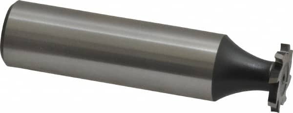 Interstate - 1/2" Diam x 1/16" Face Width, High Speed Steel, 8 Teeth, Shank Connection Woodruff Keyseat Cutter - Uncoated, 2-1/16" OAL x 1/2" Shank, Staggered Teeth, ANSI 204, Old Standard 1 - Americas Industrial Supply