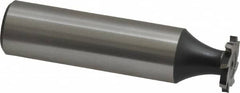 Interstate - 1/2" Diam x 1/16" Face Width, High Speed Steel, 8 Teeth, Shank Connection Woodruff Keyseat Cutter - Uncoated, 2-1/16" OAL x 1/2" Shank, Staggered Teeth, ANSI 204, Old Standard 1 - Americas Industrial Supply