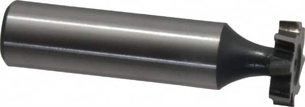 Interstate - 5/8" Diam x 5/32" Face Width, High Speed Steel, 8 Teeth, Shank Connection Woodruff Keyseat Cutter - Uncoated, 2-5/32" OAL x 1/2" Shank, Staggered Teeth, ANSI 505, Old Standard 6 - Americas Industrial Supply
