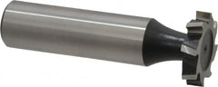 Interstate - 3/4" Diam x 5/32" Face Width, High Speed Steel, 10 Teeth, Shank Connection Woodruff Keyseat Cutter - Uncoated, 2-5/32" OAL x 1/2" Shank, Staggered Teeth, ANSI 506, Old Standard 8 - Americas Industrial Supply