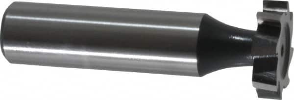 Interstate - 3/4" Diam x 3/16" Face Width, High Speed Steel, 10 Teeth, Shank Connection Woodruff Keyseat Cutter - Uncoated, 2-3/16" OAL x 1/2" Shank, Staggered Teeth, ANSI 606, Old Standard 9 - Americas Industrial Supply