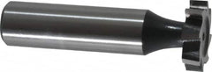 Interstate - 3/4" Diam x 3/16" Face Width, High Speed Steel, 10 Teeth, Shank Connection Woodruff Keyseat Cutter - Uncoated, 2-3/16" OAL x 1/2" Shank, Staggered Teeth, ANSI 606, Old Standard 9 - Americas Industrial Supply