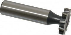 Interstate - 7/8" Diam x 5/32" Face Width, High Speed Steel, 10 Teeth, Shank Connection Woodruff Keyseat Cutter - Uncoated, 2-5/32" OAL x 1/2" Shank, Staggered Teeth, ANSI 507, Old Standard 10 - Americas Industrial Supply