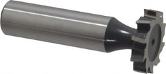 Interstate - 7/8" Diam x 3/16" Face Width, High Speed Steel, 10 Teeth, Shank Connection Woodruff Keyseat Cutter - Uncoated, 2-3/16" OAL x 1/2" Shank, Staggered Teeth, ANSI 607, Old Standard 11 - Americas Industrial Supply