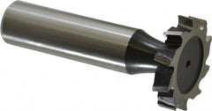 Interstate - 1" Diam x 3/16" Face Width, High Speed Steel, 12 Teeth, Shank Connection Woodruff Keyseat Cutter - Uncoated, 2-3/16" OAL x 1/2" Shank, Staggered Teeth, ANSI 608, Old Standard 13 - Americas Industrial Supply
