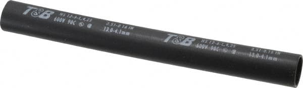 Thomas & Betts - 6" Long, 3:1, Polyolefin Heat Shrink Electrical Tubing - Black - Americas Industrial Supply