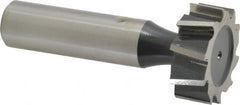 Interstate - 1" Diam x 3/8" Face Width, High Speed Steel, 10 Teeth, Shank Connection Woodruff Keyseat Cutter - Uncoated, 2-3/8" OAL x 1/2" Shank, Staggered Teeth, ANSI 1208, Old Standard 152 - Americas Industrial Supply