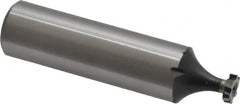 Interstate - 1/4" Diam x 1/16" Face Width, High Speed Steel, 6 Teeth, Shank Connection Woodruff Keyseat Cutter - Uncoated, 2-1/16" OAL x 1/2" Shank, Staggered Teeth, ANSI 202, Old Standard 201 - Americas Industrial Supply