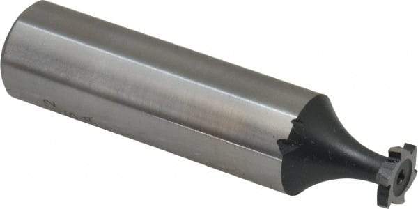 Interstate - 5/16" Diam x 1/16" Face Width, High Speed Steel, 6 Teeth, Shank Connection Woodruff Keyseat Cutter - Uncoated, 2-1/16" OAL x 1/2" Shank, Staggered Teeth, ANSI 202-1/2, Old Standard 206 - Americas Industrial Supply