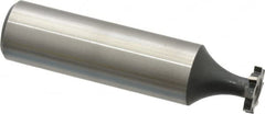 Interstate - 3/8" Diam x 1/16" Face Width, High Speed Steel, 6 Teeth, Shank Connection Woodruff Keyseat Cutter - Uncoated, 2-1/16" OAL x 1/2" Shank, Staggered Teeth, ANSI 203, Old Standard 211 - Americas Industrial Supply