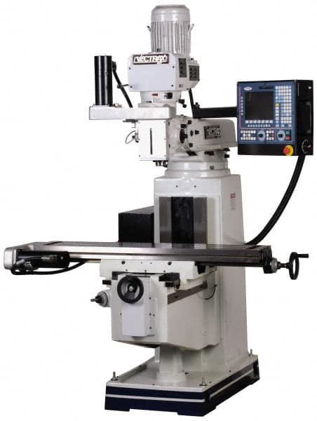 Vectrax - 54" Long x 10" Wide, 3 Phase CNC Milling Machine - Frequency Control, R8 Taper, 5 hp - Americas Industrial Supply