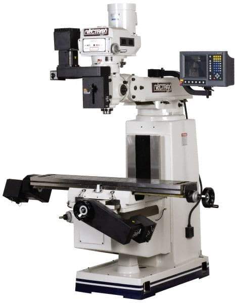 Vectrax - 54" Long x 10" Wide, 3 Phase Acurite Millpower CNC Milling Machine - Variable Speed Pulley Control, NT40 Taper, 5 hp - Americas Industrial Supply