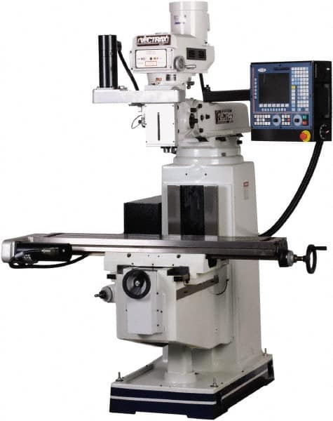 Vectrax - 54" Long x 10" Wide, 3 Phase CNC Milling Machine - Variable Speed Pulley Control, R8 Taper, 5 hp - Americas Industrial Supply