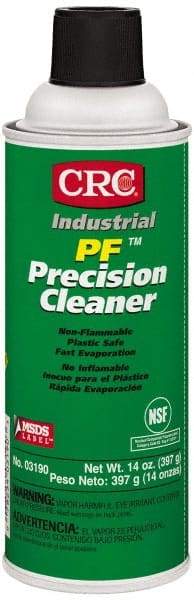 CRC - 14 Ounce Aerosol Contact Cleaner - 20,500 Volt Dielectric Strength, Nonflammable, Food Grade, Plastic Safe - Americas Industrial Supply