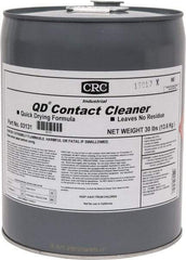 CRC - 5 Gallon Pail Contact Cleaner - 0°F Flash Point, 22,600 Volt Dielectric Strength, Flammable, Food Grade, Plastic Safe - Americas Industrial Supply