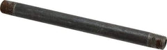 Value Collection - Schedule 80, 1/4" Diam x 6-1/2" Long Black Pipe Nipple - Threaded - Americas Industrial Supply