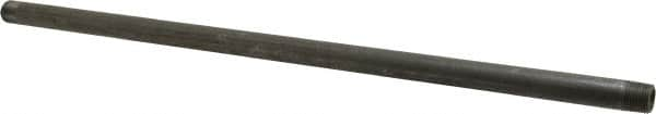 Made in USA - Schedule 80, 3/8" Diam x 18" Long Black Pipe Nipple - Threaded - Americas Industrial Supply