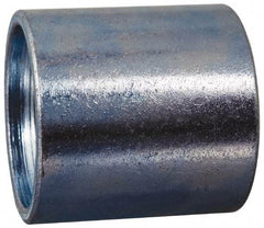 Made in USA - Class 150, 4" Galvanized Pipe Coupling - Threaded, Malleable Iron - Americas Industrial Supply