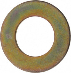 Made in USA - 1-3/8" Screw, Grade 8 Alloy Steel SAE Flat Washer - 1-7/16" ID x 2-3/4" OD, 0.213" Thick, Zinc Yellow Dichromate Finish - Americas Industrial Supply