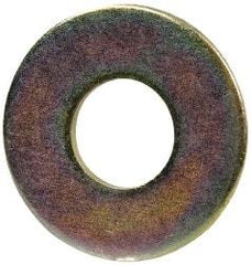 Made in USA - 7/8" Screw, Grade 8 Alloy Steel USS Flat Washer - 0.937" ID x 2-1/4" OD, 0.192" Thick, Zinc Yellow Dichromate Finish - Americas Industrial Supply