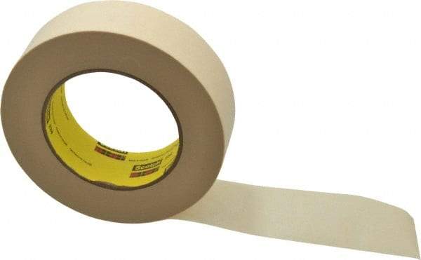 3M - 1-1/2" Wide x 60 Yd Long Tan Paper Masking Tape - Series 234, 5.9 mil Thick, 27 In/Lb Tensile Strength - Americas Industrial Supply