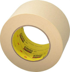 3M - 3" Wide x 60 Yd Long Tan Paper Masking Tape - Series 234, 5.9 mil Thick, 27 In/Lb Tensile Strength - Americas Industrial Supply