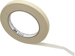 3M - 1/2" Wide x 60 Yd Long Tan Paper Masking Tape - Series 2214, 5.4 mil Thick, 23 In/Lb Tensile Strength - Americas Industrial Supply