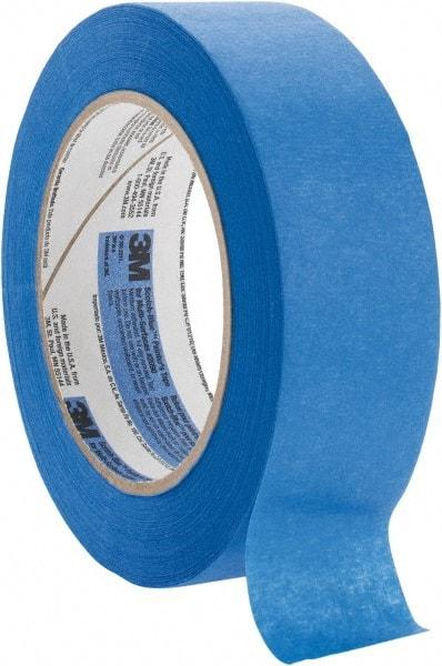 3M - 1-1/2" Wide x 60 Yd Long Blue Paper Masking Tape - Series 2090, 5.7 mil Thick, 27 In/Lb Tensile Strength - Americas Industrial Supply