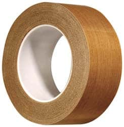 3M - 36 Yd Long x 3/4" Wide, Series 5453, Brown Silicone Glass Cloth/PTFE Tape - 8.2 mil Thick, 175 Lb/In Tensile Strength - Americas Industrial Supply