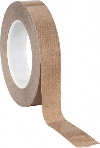 3M - 36 Yd Long x 1" Wide, Series 5453, Brown Silicone Glass Cloth/PTFE Tape - 8.2 mil Thick, 175 Lb/In Tensile Strength - Americas Industrial Supply