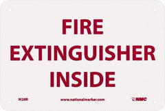 NMC - Fire Extinguisher Inside, Plastic Fire Sign - 9" Wide x 6" High - Americas Industrial Supply