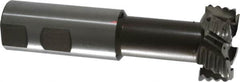 Interstate - 1-15/32" Cut Diam, 5/8" Cut Width, 25/32" Neck Diam, 1" Shank Diam, 4-7/16" OAL, M42 Cobalt T-Slot Cutter - Uncoated, 3/4" Bolt, 3-13/16" Shank Length, Straight Teeth, 6 Teeth, Roughing - Americas Industrial Supply