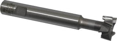 Interstate - 1" Cut Diam, 1/2" Cut Width, 5/8" Shank Diam, 4-15/16" OAL, M42 Cobalt T-Slot Cutter - Staggered Teeth, 8 Teeth - Americas Industrial Supply