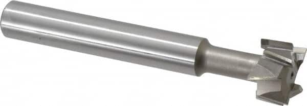 Interstate - 1" Cut Diam, 5/8" Cut Width, 5/8" Shank Diam, 4-15/16" OAL, M42 Cobalt T-Slot Cutter - Staggered Teeth, 8 Teeth - Americas Industrial Supply