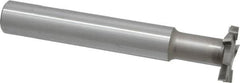 Interstate - 1-1/4" Cut Diam, 1/4" Cut Width, 15mm Neck Diam, 3/4" Shank Diam, 5-1/8" OAL, M42 Cobalt T-Slot Cutter - Staggered Teeth, 8 Teeth - Americas Industrial Supply