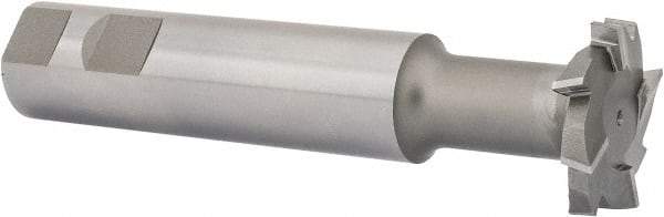 Interstate - 1-1/2" Cut Diam, 5/16" Cut Width, 18mm Neck Diam, 1" Shank Diam, 5-5/16" OAL, M42 Cobalt T-Slot Cutter - Staggered Teeth, 8 Teeth - Americas Industrial Supply