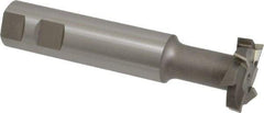 Interstate - 1-1/2" Cut Diam, 3/8" Cut Width, 1" Shank Diam, 5-5/16" OAL, M42 Cobalt T-Slot Cutter - Staggered Teeth, 8 Teeth - Americas Industrial Supply