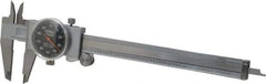 Fowler - 0" to 6" Range, 0.001" Graduation, 0.1" per Revolution, Dial Caliper - Black Face,1.6" Jaw Length - Americas Industrial Supply