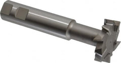 Interstate - 2" Cut Diam, 1/2" Cut Width, 1" Shank Diam, 5-11/16" OAL, M42 Cobalt T-Slot Cutter - Staggered Teeth, 10 Teeth - Americas Industrial Supply