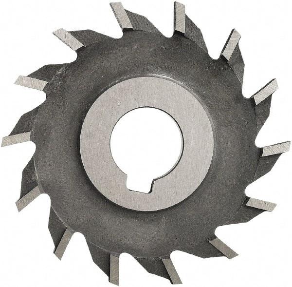 Made in USA - 4" Diam x 5/8" Width of Cut, 24 Teeth, High Speed Steel Side Milling Cutter - Straight Teeth, Uncoated - Americas Industrial Supply