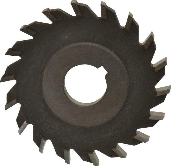 Value Collection - 16 Teeth, 4" Diam x 5/16" Width of Cut, High Speed Steel Side Milling Cutter - Straight Teeth, Uncoated - Americas Industrial Supply