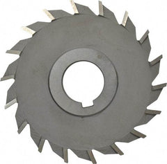 Value Collection - 16 Teeth, 4" Diam x 11/32" Width of Cut, High Speed Steel Side Milling Cutter - Straight Teeth, Uncoated - Americas Industrial Supply