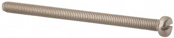 Value Collection - M5x0.80, 75mm Length Under Head Slotted Drive Machine Screw - Fillister Head, Grade 316 & A4 Stainless Steel, Uncoated, Without Washer - Americas Industrial Supply