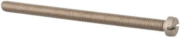 Value Collection - M5x0.80 Metric Coarse, 80mm Length Under Head Slotted Drive Machine Screw - Fillister Head, Grade 316 & A4 Stainless Steel, Uncoated, Without Washer - Americas Industrial Supply