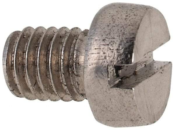Value Collection - M6x1.00 Metric Coarse, 8mm Length Under Head Slotted Drive Machine Screw - Fillister Head, Grade 316 & A4 Stainless Steel, Uncoated, Without Washer - Americas Industrial Supply