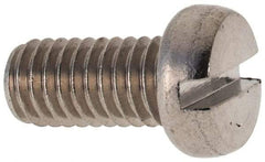 Value Collection - M6x1.00 Metric Coarse, 12mm Length Under Head Slotted Drive Machine Screw - Fillister Head, Grade 316 & A4 Stainless Steel, Uncoated, Without Washer - Americas Industrial Supply