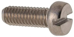 Value Collection - M6x1.00 Metric Coarse, 16mm Length Under Head Slotted Drive Machine Screw - Fillister Head, Grade 316 & A4 Stainless Steel, Uncoated, Without Washer - Americas Industrial Supply